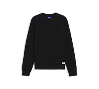 HUGO Rippstrick-Pullover aus Baumwolle - Style Sonnee, 50551398 Schwarz M