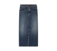 HUGO Rock aus blauem Denim mit Schlitz auf der Vorderseite und Karabinerverschluss - Style Gatje_3, 50550747 Blau L