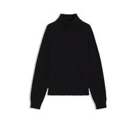 HUGO Rollkragenpullover aus Baumwoll-Mix mit Bouclé-Struktur - Style San Rudi, 50546996 Schwarz S