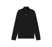 HUGO Rollkragentop aus Baumwolle mit Logo - Style Daporollo, 50547372 Schwarz XS