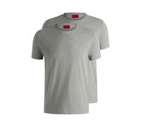 HUGO Zweierpack Slim-Fit T-Shirts aus Stretch-Baumwolle - Style HUGO-Round, 50325440 Hellgrau XL