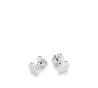 HUGO Runde Manschettenknöpfe mit Emaille-Einsatz und Logo - Style E-TOKEEP-CUF, 50494881 Weiß ONESI