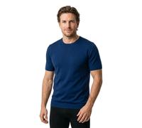 HUGO Slim-Fit Strick-T-Shirt - Style San Carl-CV, 50536693 Blau M