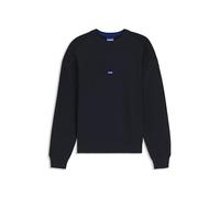 Strickpullover HUGO BLUE, Herren, Gr. L, navy410, Strick, Obermaterial: 100% Baumwolle, unifarben, relaxed fit normal, Rundhals, Bündchen, Pullover Strickpullover, Relaxed Fit, Rundhalsausschnitt, sof