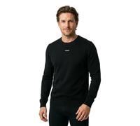 HUGO Slim-Fit Pullover aus Baumwolle mit Logo-Detail - Style San Cassius-C2, 50553588 Schwarz L