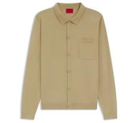 HUGO Regular-Fit Strickjacke mit Rippbündchen - Style San Jordan-CV, 50553663 Beige M