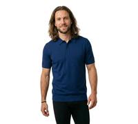 HUGO Strick-Poloshirt mit verdeckter Knopfleiste - Style San Peter-CV, 50536672 Blau M