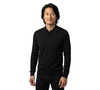 Hugo Slim-Fit Polopullover San Pippo-CV (50532050) aus Strick, verdeckte Knopfleiste Schwarz M
