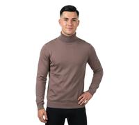 HUGO Rollkragenpullover aus Merinowolle mit Logo-Stickerei - Style San Thomas-M, 50474174 Braun XXL