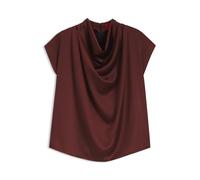 HUGO Satin-Top mit drapiertem Ausschnitt - Style Casmena-1, 50570936 Braun 32