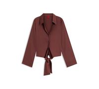 HUGO Satinbluse mit Bindedetail - Style Errika, 50531538 Braun 34