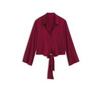 HUGO Satinbluse mit Bindedetail - Style Errika, 50531538 Dunkelrot 34