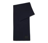 HUGO Schal aus Baumwolle mit Logo-Aufnäher - Style Zevon_B, 50551521 Dunkelblau ONESI