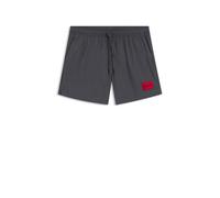 HUGO Schnell trocknende Badeshorts mit Logo-Label - Style DOMINICA, 50493450 Dunkelgrau S