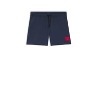 HUGO Schnell trocknende Badeshorts mit rotem Logo-Label - Style DOMINICA, 50493450 Dunkelblau L