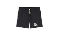 Badehose HUGO UNDERWEAR "Paolo", Herren, Gr. L (52), N-Gr, schwarz 001, Web, Obermaterial: 100% Polyacryl, Badehosen Badehose, mit Stack-Logo, Tunnelzug (23588112-L) schwarz 001