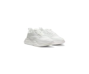 HUGO Schnür-Sneakers aus verschiedenen Materialien mit Logo-Details - Style Leon_Runn_cvpuW_N, 50536660 Weiß 35