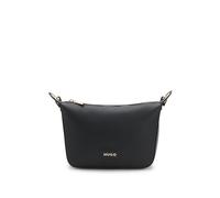 HUGO Schultertasche aus genarbtem Kunstleder mit goldfarbenen Metall-Details - Style Orin_Crossbody, 50557861 Schwarz ONESI