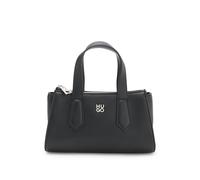 HUGO Schultertasche aus genarbtem Kunstleder mit Stack-Logo-Detail aus Metall - Style Chris 2.0_Sh Bag Box, 50552492 Schwarz ONESI