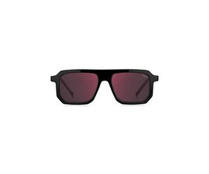 HUGO Schwarze Sonnenbrille mit Akzenten in Signature-Rot - Style HG 1312/S80753AO, 58138305 Schwarz ONESI