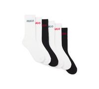 HUGO Sechserpack Socken - Style 6P QS RIB LOGO CC, 50510187 Weiß / Schwarz 39-42
