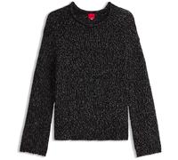 HUGO Oversized alpaca-blend sweater with metallic threads - Style Selley, 50569400 Schwarz XS