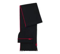 HUGO Set aus Mütze und Schal mit Logo-Label - Style Zaschel Set, 50517757 Schwarz ONESI