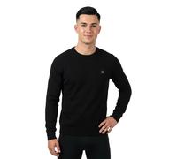 Strickpullover HUGO "Setallo", Herren, Gr. XL, schwarz001, Strick, Obermaterial: 72% Viskose, 28% Polyester, unifarben, regular fit normal, Rundhals, Bündchen, Pullover Strickpullover, Feinstrick, Vis