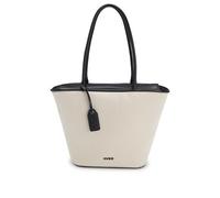 HUGO Shopper aus Canvas mit Besätzen in Leder-Optik - Style Jodi C_Shopper, 50562949 Hellbeige ONESI