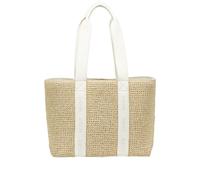 HUGO Shopper Becky Tote Small Straw Open White