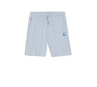 HUGO Shorts aus Baumwoll-Frottee mit Leopard-Jacquard - Style Nagushort, 50557799 Hellblau S