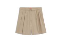 HUGO Shorts aus Baumwoll-Mix mit Kettendetails - Style Henisea-1-W, 50561249 Hellbraun 40