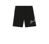 HUGO Shorts aus Baumwoll-Terry mit Logo-Artwork - Style Duold, 50539002 Schwarz S