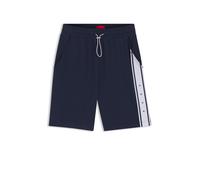 Shorts HUGO UNDERWEAR "NAUTIX SHORTS", Herren, Gr. M (50), N-Gr, navy 410, Jersey, Obermaterial: 95% Baumwolle, 5% Elasthan, unifarben mit Farbeinsatz, kurz, Hosen Shorts, aus Stretch-Baumwolle, Logo-