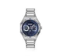 HUGO Silberfarbene Uhr mit blauem Zifferblatt - Style #GRAIL SPORT, 58244982 Silberfarben ONESI