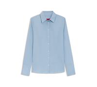 HUGO Slim-Fit Bluse aus bügelleichtem Baumwoll-Mix mit Twill-Struktur - Style The Fitted Shirt, 50554568 Hellblau 38
