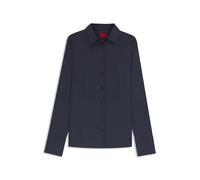 HUGO Damen Hemdbluse "The Fitted Shirt" Langarm, blau, Gr. 34