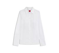 HUGO Damen Bluse 'The Fitted Shirt' weiß, Größe 36, 4311153 Weiß S