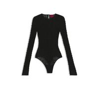 HUGO Slim-Fit Body aus Stretch-Spitze - Style Dulietta, 50554252 Schwarz M
