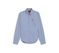 HUGO Slim-Fit Button-Down-Hemd aus gewaschener Oxford-Baumwolle - Style Evito, 50479302 Blau S