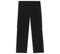 HUGO Slim-Fit Cargo-Hose aus merzerisierter Baumwolle - Style Graysen253, 50541377 Schwarz M