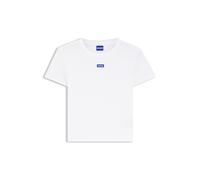 HUGO Slim-Fit Cropped T-Shirt aus Stretch-Baumwolle - Style Baby Tee_B, 50510749 Weiß XL