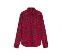 HUGO Slim-Fit Hemd aus Baumwoll-Popeline mit markantem Print - Style Ermo, 50520097 Rot S