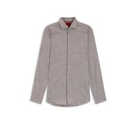 HUGO Slim-Fit Hemd aus Baumwolle und Leinen - Style Kason, 50539775 Grau 44