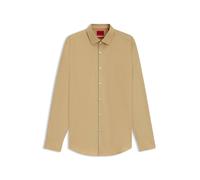 HUGO Slim-Fit Hemd aus bügelleichter Baumwoll-Popeline - Style Kenno, 50289499 Beige 43