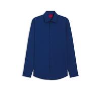 HUGO Slim-Fit Hemd aus bügelleichter Baumwoll-Popeline - Style Kenno, 50289499 Blau 37
