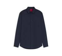 HUGO Slim-Fit Hemd aus bügelleichter Baumwoll-Popeline - Style C-Jenno, 50289499 Dunkelblau 39