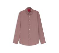 HUGO Slim-Fit Hemd aus bügelleichter Baumwoll-Popeline - Style Kenno, 50289499 Hellbraun 45