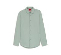 HUGO Slim-Fit Hemd aus bügelleichter Baumwoll-Popeline - Style Kenno, 50289499 Hellgrün 38