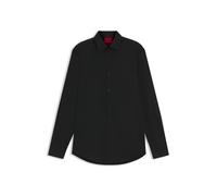 HUGO Slim-Fit Hemd aus bügelleichter Baumwoll-Popeline - Style Kenno, 50289499 Schwarz 46